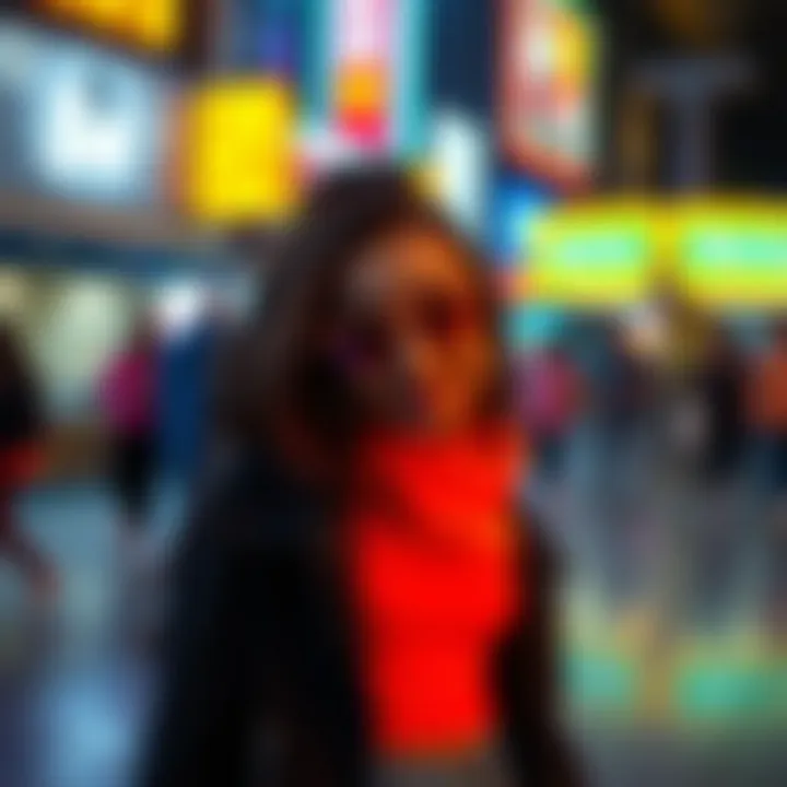 A graphical depiction of market trends related to neon fashion items, showcasing growth and interest.