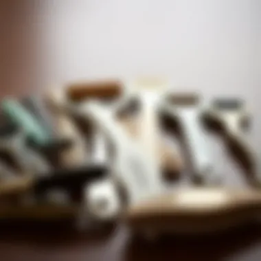 Variety of Pedicure Scraper Types Different types of pedicure scrapers arranged aesthetically