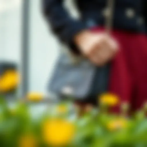 Stylish punk crossbody bag featuring studs and chains