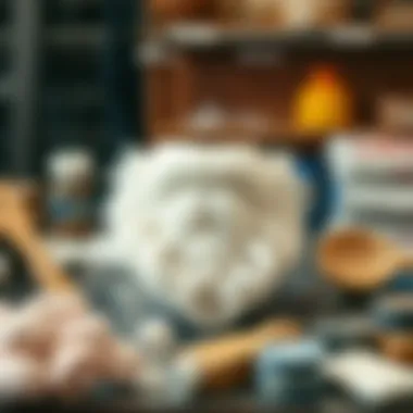 An informative chart detailing materials used in crafting fake white beards