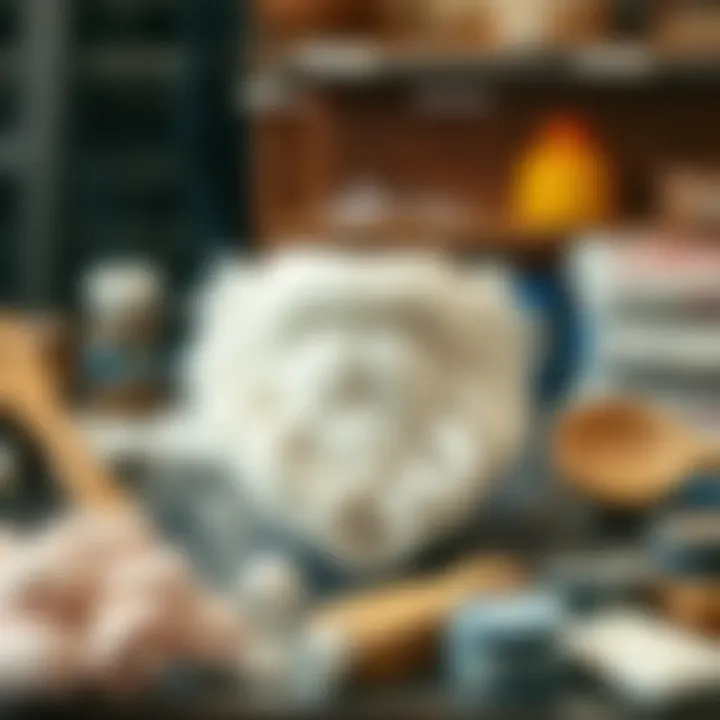 An informative chart detailing materials used in crafting fake white beards