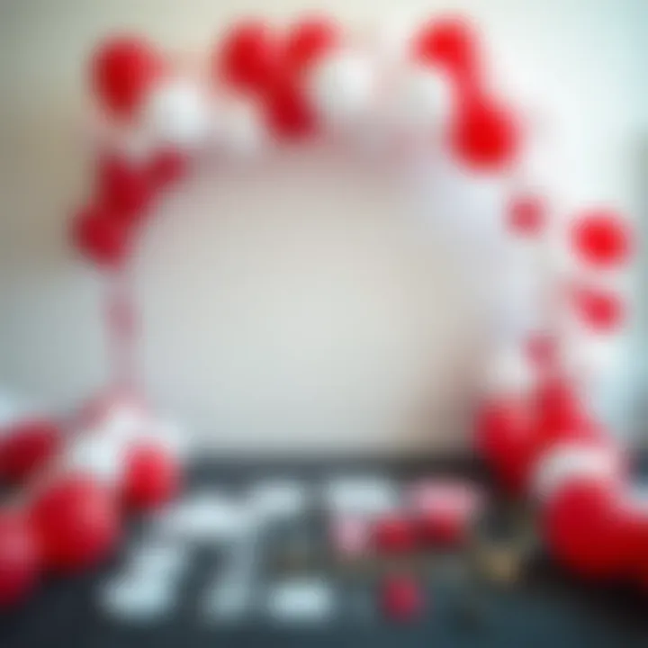 Creative Arrangement of the Balloon Arch Kit Components Creative arrangement of the balloon arch kit components laid out