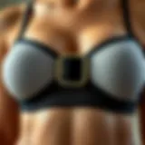 Innovative Front Cross Side Buckle Design Close-up of the seamless lift bra highlighting the front cross side buckle design