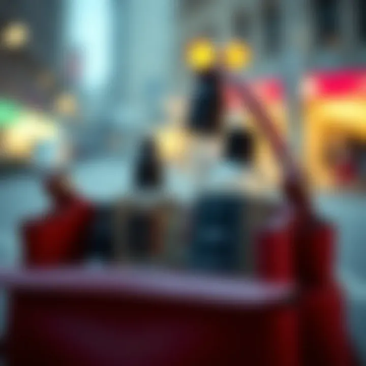 Portable perfume sprays in a chic handbag