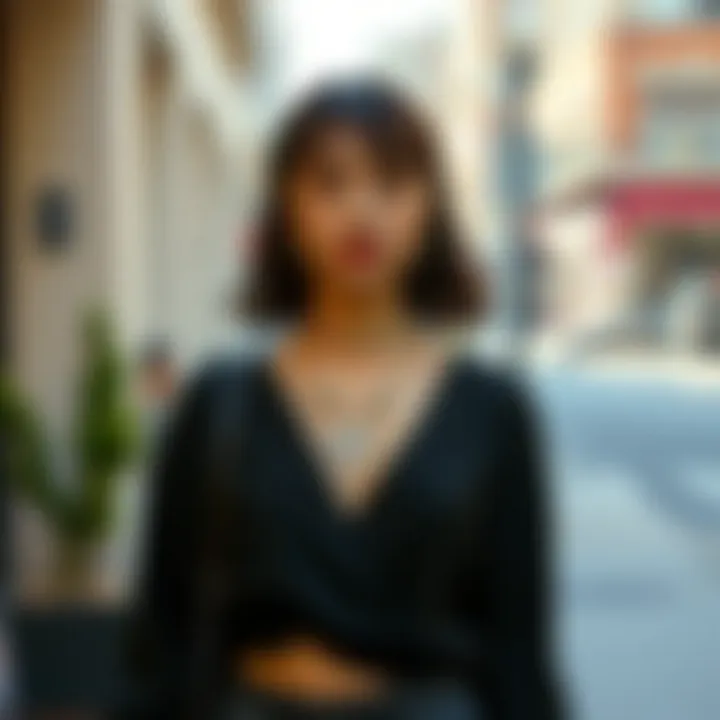 Elegant V Neck Batwing Top with Accessories