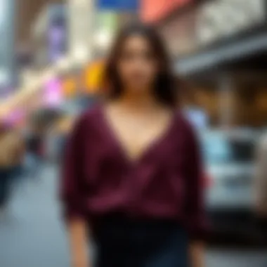 Versatile V Neck Batwing Top for Multiple Occasions