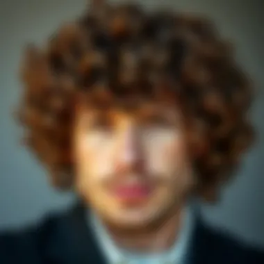 A close-up of a well-maintained brown curly wig demonstrating care techniques.