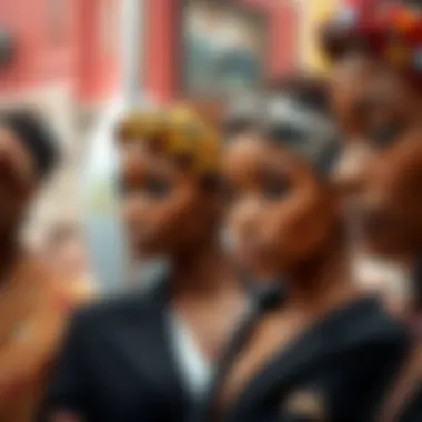 Artful display of headbands reflecting cultural significance