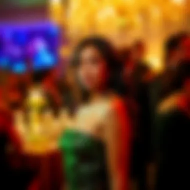 Sequin Tube Tops at Formal Events An elegant setting featuring a model wearing a sequin tube top at a formal event.