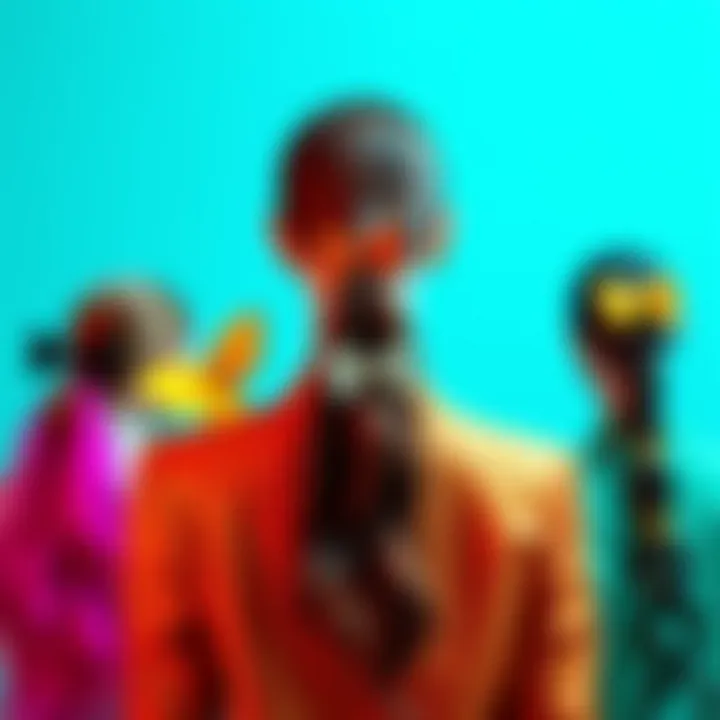 Elegant collection of vibrant wig ponytail clips showcasing various designs.