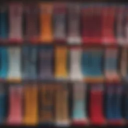 A vibrant collection of funny tube socks displayed creatively