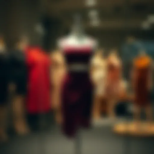 Elegant two-piece high-waisted skirt set displayed on a mannequin