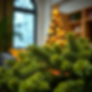 Sustainable Aspects of Artificial Pine Decoration Eco-friendly setup showcasing the sustainable aspects of artificial pine
