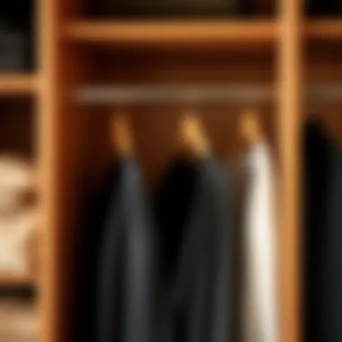 Optimized Wardrobe Space with Collapsible Hangers Organized wardrobe space utilizing collapsible hangers effectively
