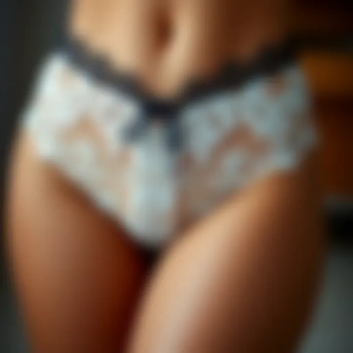 Stylish thong with intricate lace details