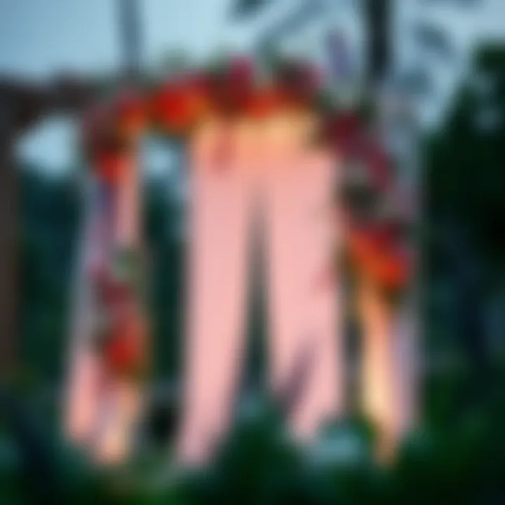 Elegant floral arrangement on a wedding arch