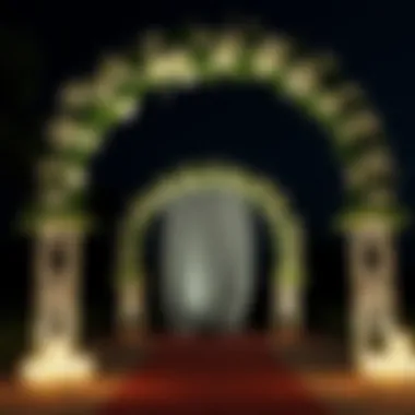 Modern geometric wedding arch design