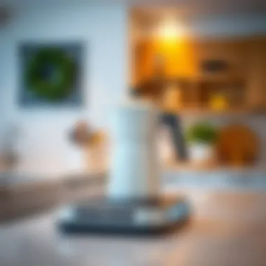 Stylish white stovetop espresso maker displayed in modern kitchen