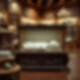 Intricately carved wooden display stand for jewelry showcasing elegance