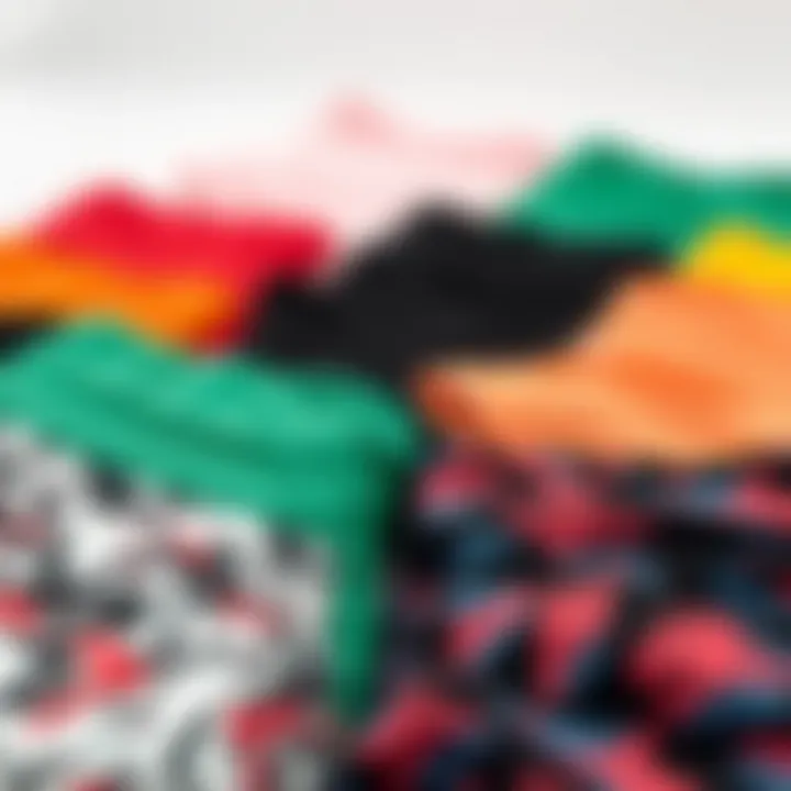 Variety of biker shorts in different colors and patterns