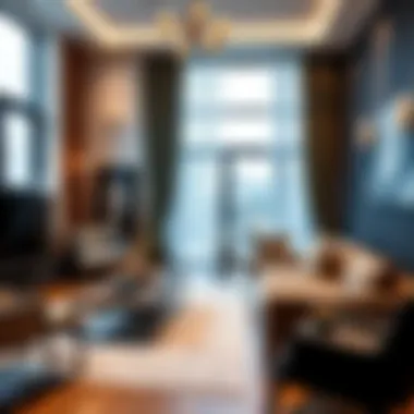 Wrought iron wall candle holders enhancing a modern living room