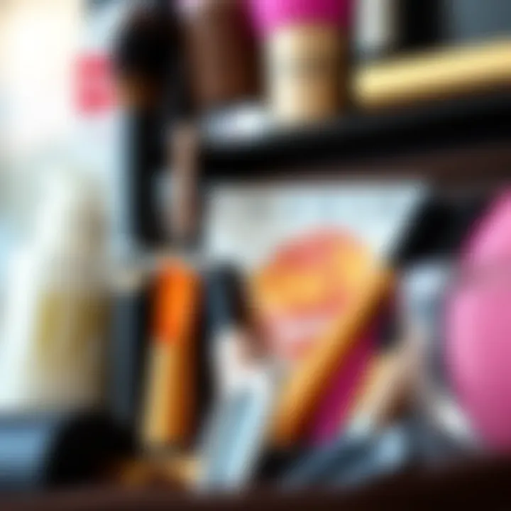 Eyelash separator tool displayed alongside other beauty tools