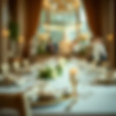 A beautifully styled table setting with floating pearls