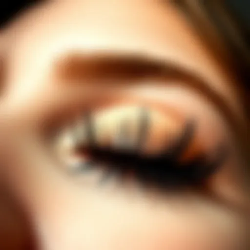 Textural Elegance of Fluffy Mink Lashes Close-up of fluffy mink lashes showcasing texture and volume