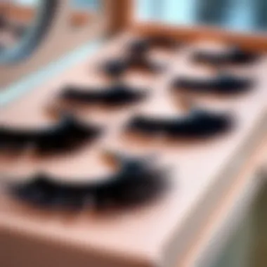 Trendy display of various fluffy mink lash styles