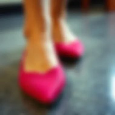 Close-up of fuchsia flats demonstrating texture and detail