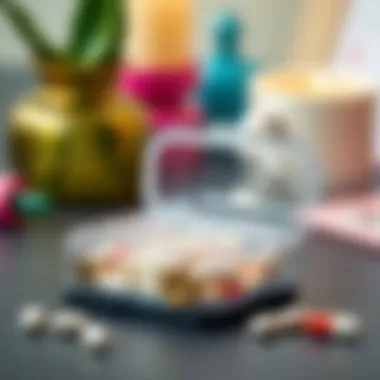 Personalized pill organizer with decorative elements