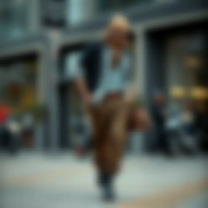 Contemporary fashion ensemble featuring grunge cargo pants styled with modern accessories