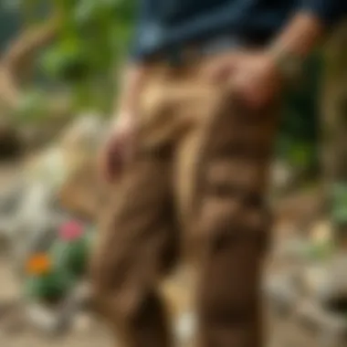 Sustainability in Grunge Fashion Sustainable fashion elements incorporated into grunge cargo pants showcasing eco-friendly materials