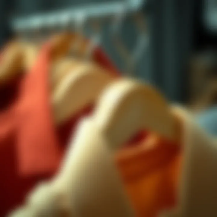 Sustainable hanger clothes pins made from eco-friendly materials.