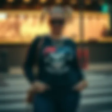 Ensemble featuring Harley Quinn shirt styled with accessories