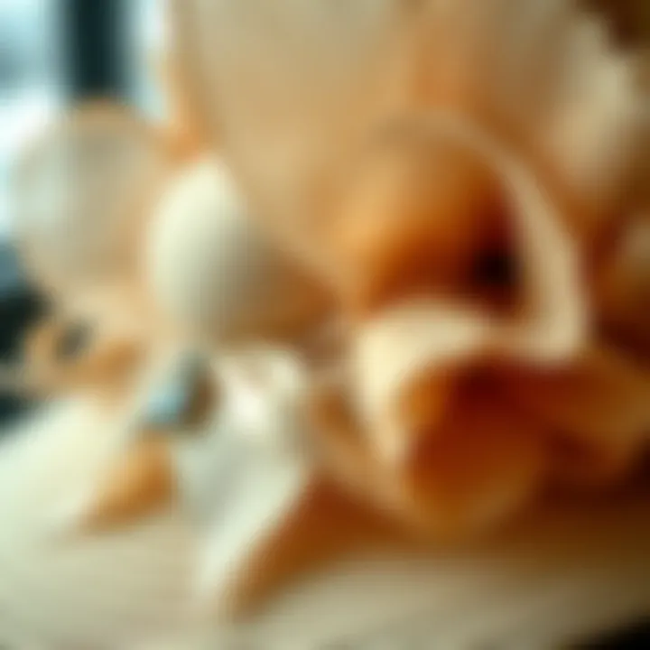 Luxurious Materials in Hat Design A detailed view of luxurious materials used in hat making