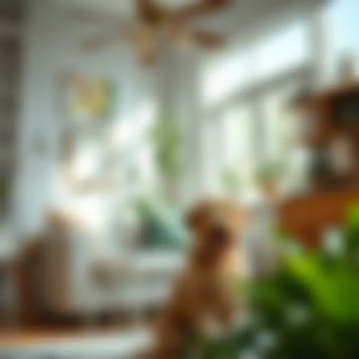 Home Environment Efficiency A home environment showcasing the effectiveness of a static electricity pet hair remover.