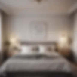 Elegant bedroom decor featuring inspirational quotes on the walls