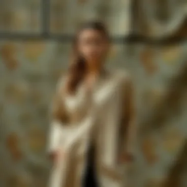 Variety of fabric options for long shirts with slits