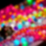 A collection of luminous beads showcasing their vibrant colors and unique designs