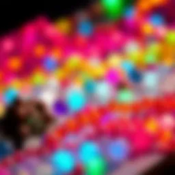 A collection of luminous beads showcasing their vibrant colors and unique designs