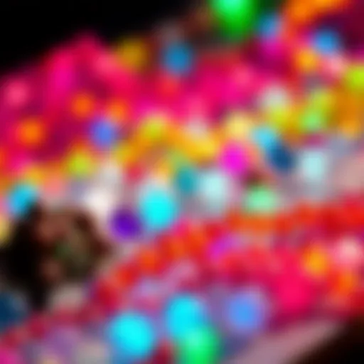 A collection of luminous beads showcasing their vibrant colors and unique designs