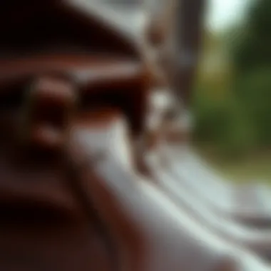 Quality Leather: A Key Element in Riding Boots Close-up of premium leather material used in riding boots