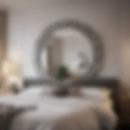 Elegant mirror decal design reflecting modern bedroom decor