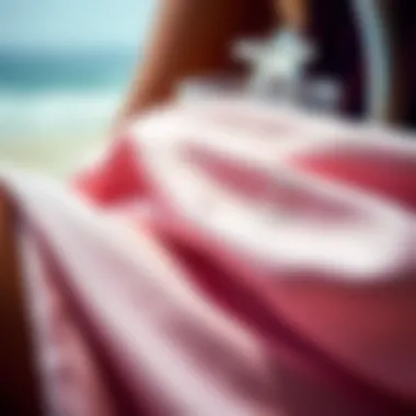 Close-up of premium fabric used in modest swimwear
