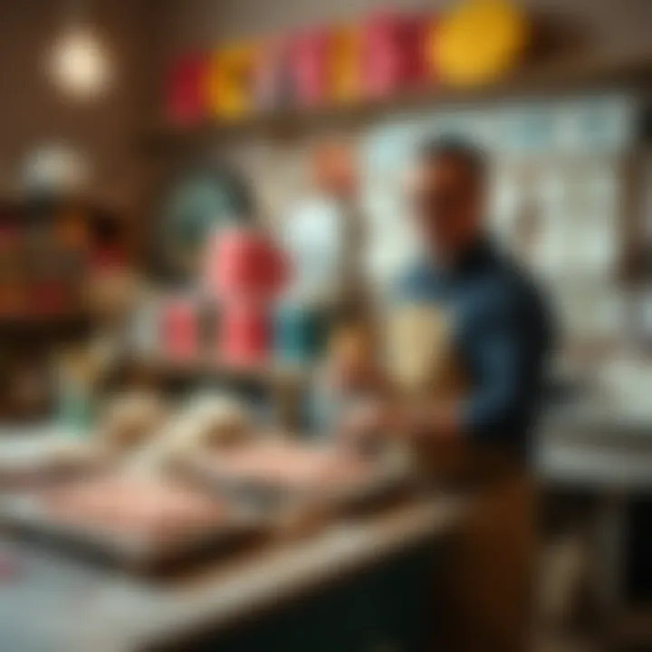 Artisan workshop where monogram candy is crafted with precision and creativity