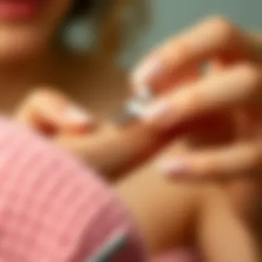 Illustration of using nail remover clips effectively in a nail care routine