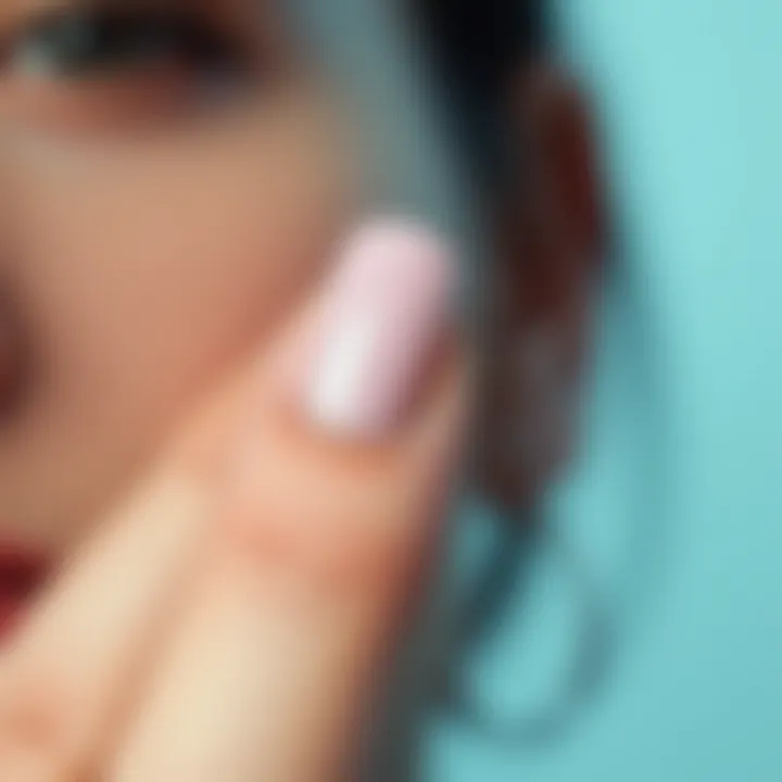 Close-up of a perfectly painted nail showcasing Nina Nail Polish application technique