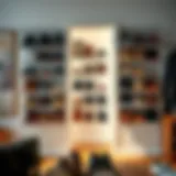Innovative over the door shoe storage solution showcasing organized footwear