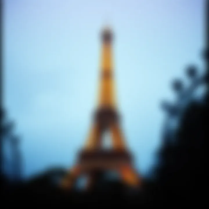 Artistic Interpretation of the Eiffel Tower Artistic representation of the Eiffel Tower